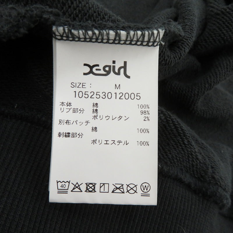 X-girl | エックスガール FACEBOXPATCHZIPUPSWEAT HOODIE パーカー 105253012005 グレー サイズ：M【瀬戸大橋店】
