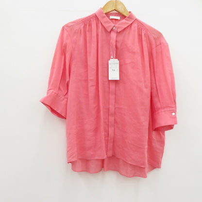 BALLSEY | ボールジー スムースラミー ハーフスリーブブラウス 26SS ブラウス 11-01-62-01202 ピンク サイズ：36【瀬戸大橋店】