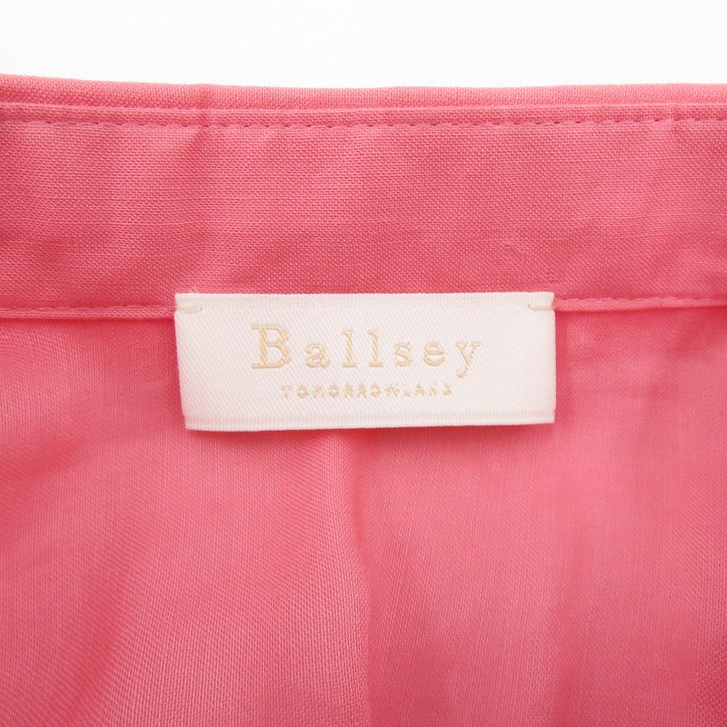 BALLSEY | ボールジー スムースラミー ハーフスリーブブラウス 26SS ブラウス 11-01-62-01202 ピンク サイズ：36【瀬戸大橋店】