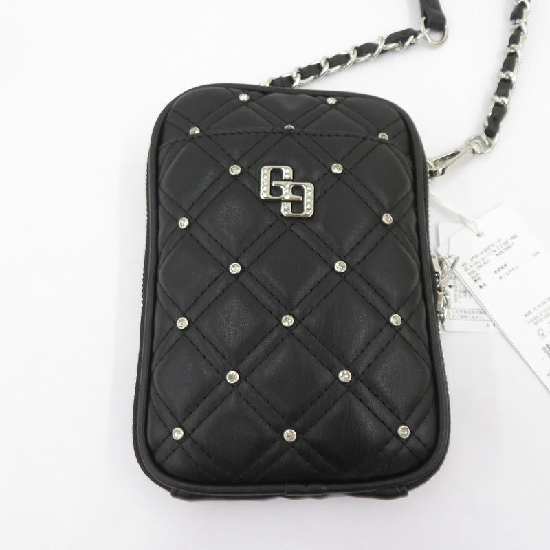 GYDA | ジェイダ GG bijou quiltingミニショルダーBAG ショルダーバッグ 0726-41935701-01 ブラック【瀬戸大橋店】