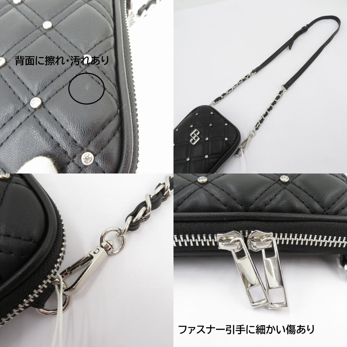 GYDA | ジェイダ GG bijou quiltingミニショルダーBAG ショルダーバッグ 0726-41935701-01 ブラック【瀬戸大橋店】