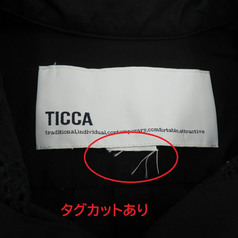 TICCA レースシャツブラウス ブラウス 0231401061 ブラック サイズ：FreeSize【瀬戸大橋店】