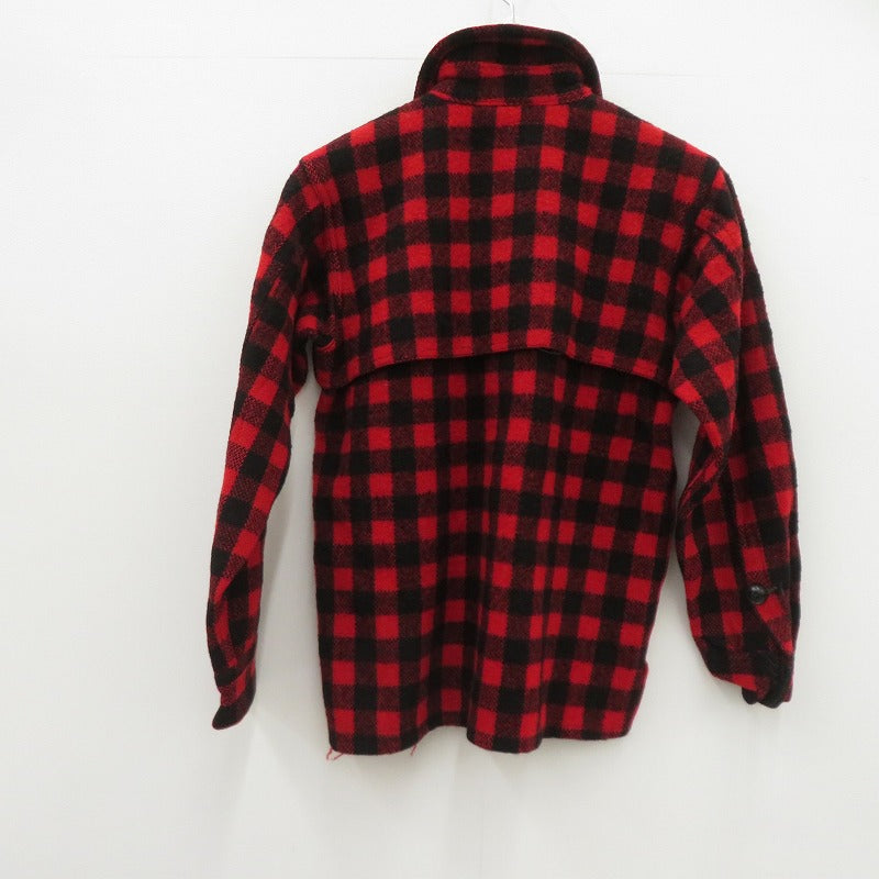 OHNSON WOOLEN MILLS マッキーノジャケット チェック柄 その他アウター サイズ:14 レッド【瀬戸大橋店】
