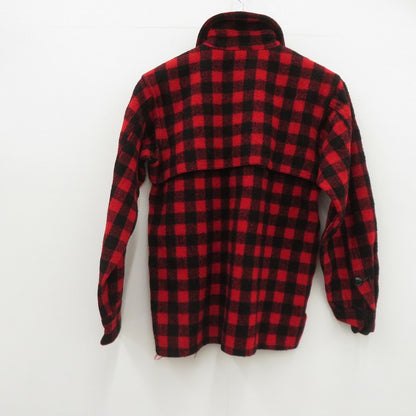 OHNSON WOOLEN MILLS マッキーノジャケット チェック柄 その他アウター サイズ:14 レッド【瀬戸大橋店】