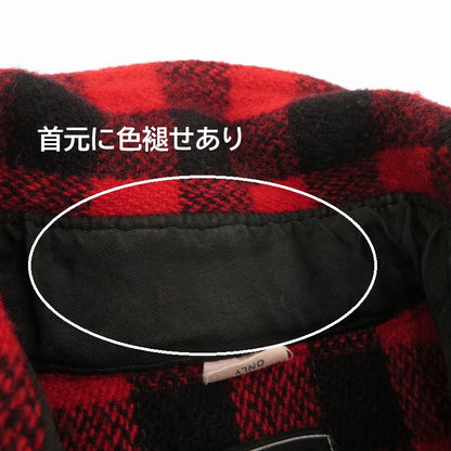 OHNSON WOOLEN MILLS マッキーノジャケット チェック柄 その他アウター サイズ:14 レッド【瀬戸大橋店】