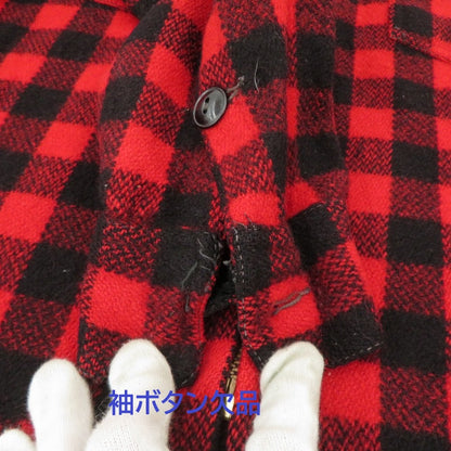OHNSON WOOLEN MILLS マッキーノジャケット チェック柄 その他アウター サイズ:14 レッド【瀬戸大橋店】