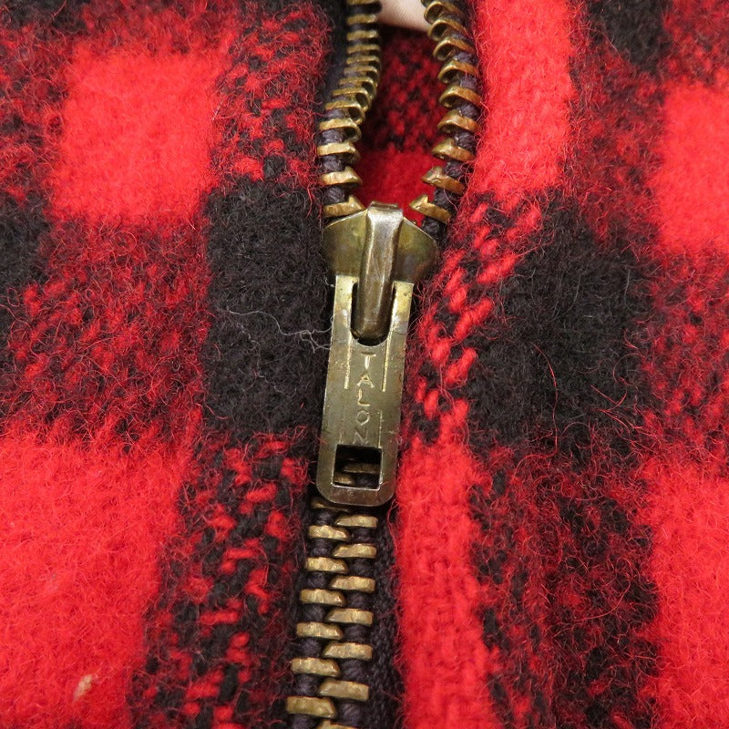 OHNSON WOOLEN MILLS マッキーノジャケット チェック柄 その他アウター サイズ:14 レッド【瀬戸大橋店】