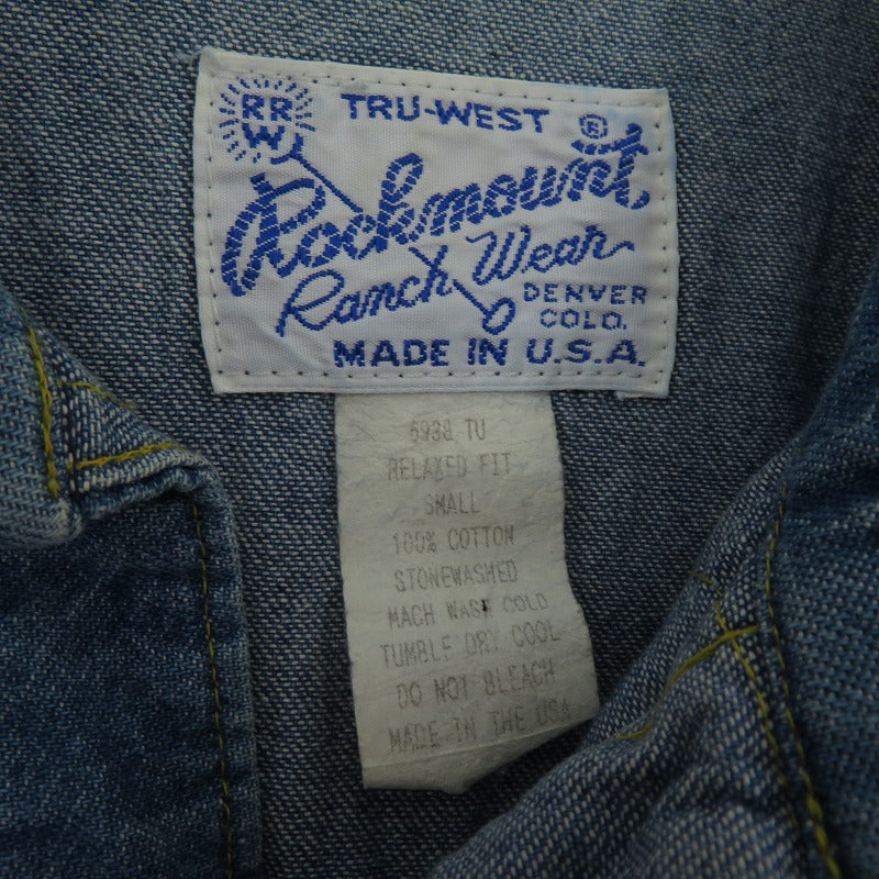RockMount | ロックマウント ウエスタンシャツ 長袖シャツ インディゴ サイズ：S【瀬戸大橋店】