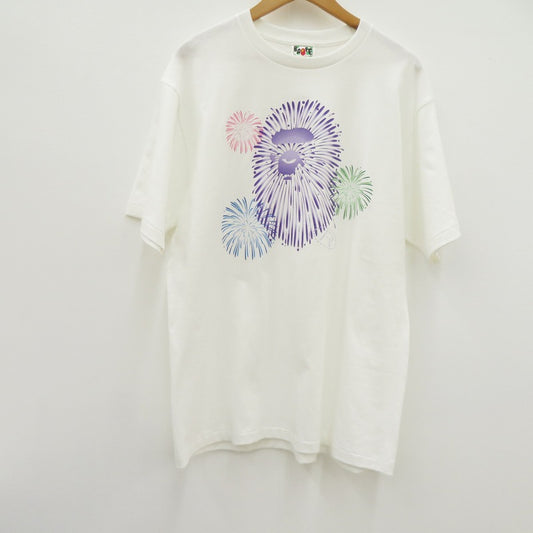 A BATHING APE | アベイシングエイプ FIREWORK BY BATHING APE TEE 半袖Ｔシャツ ホワイト サイズ：XL【瀬戸大橋店】