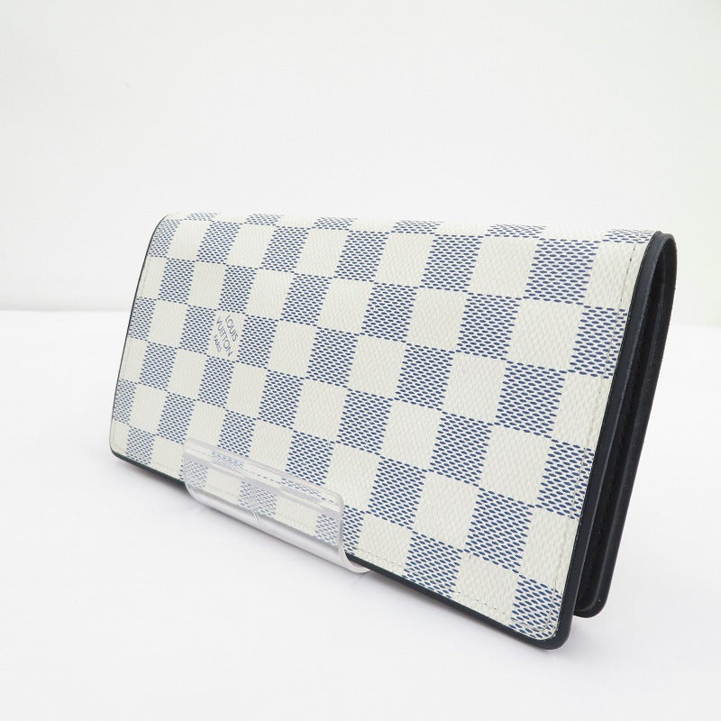 LOUIS VUITTON | ルイ・ヴィトン ダミエコースト ポルトフォイユ・ブラザ 長財布 N63506 ネイビー × ホワイト【瀬戸大橋店】