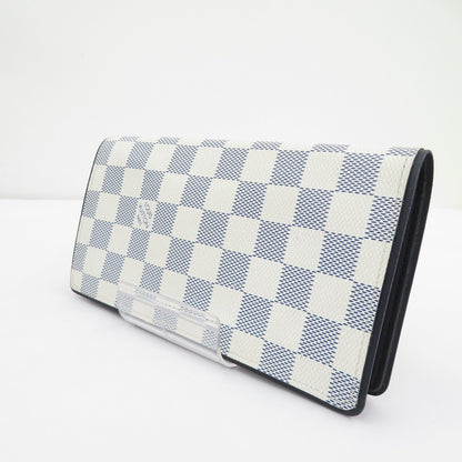 LOUIS VUITTON | ルイ・ヴィトン ダミエコースト ポルトフォイユ・ブラザ 長財布 N63506 ネイビー × ホワイト【瀬戸大橋店】