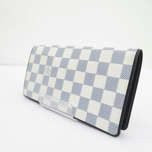 LOUIS VUITTON | ルイ・ヴィトン ダミエコースト ポルトフォイユ・ブラザ 長財布 N63506 ネイビー × ホワイト【瀬戸大橋店】