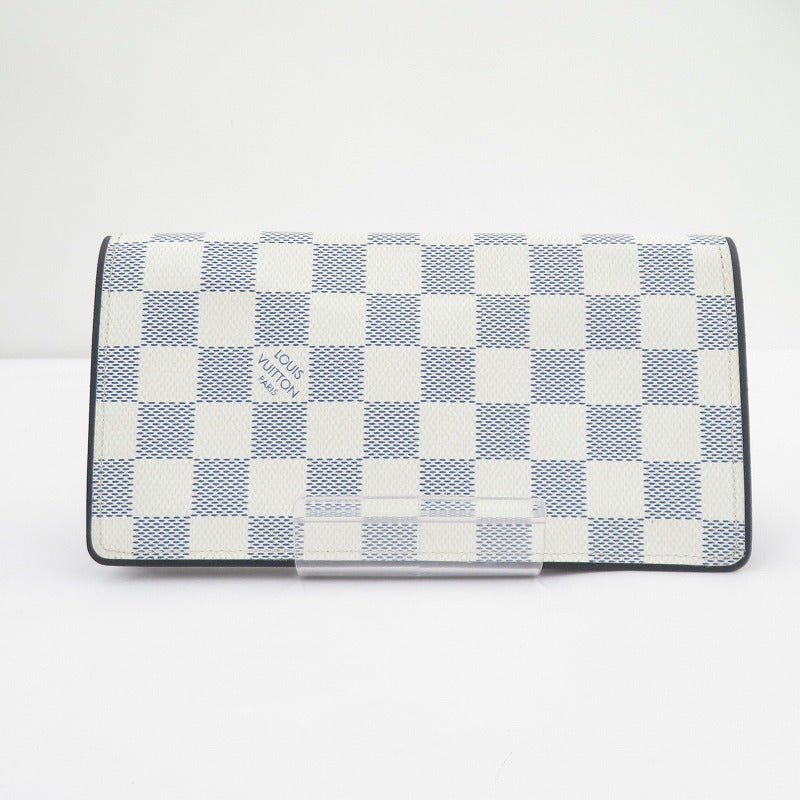 LOUIS VUITTON | ルイ・ヴィトン ダミエコースト ポルトフォイユ・ブラザ 長財布 N63506 ネイビー × ホワイト【瀬戸大橋店】
