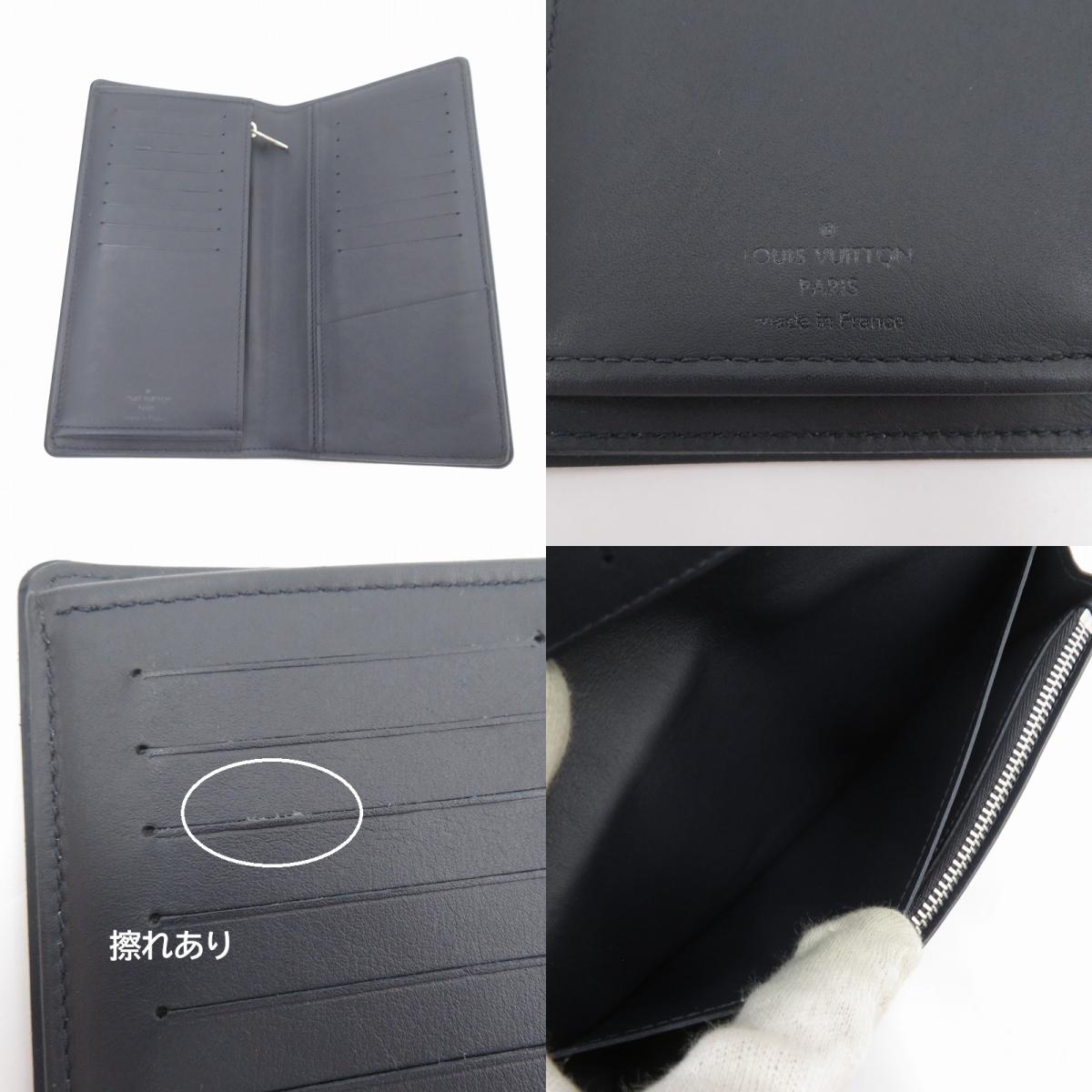 LOUIS VUITTON | ルイ・ヴィトン ダミエコースト ポルトフォイユ・ブラザ 長財布 N63506 ネイビー × ホワイト【瀬戸大橋店】