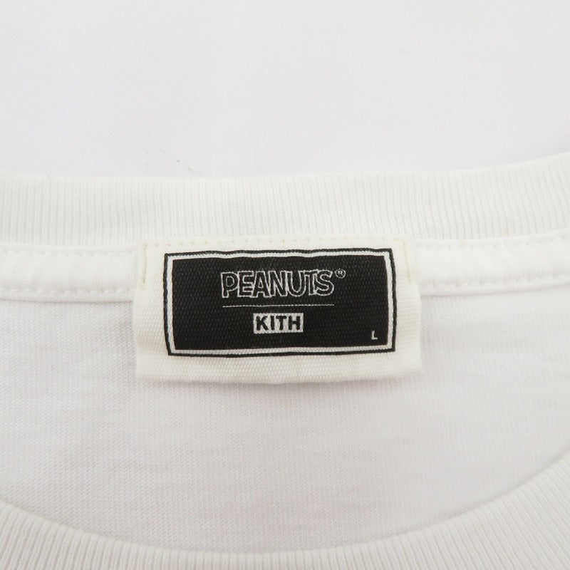 KITH | キース ×PEANUTS New York To The World 半袖Ｔシャツ ホワイト サイズ：L【瀬戸大橋店】