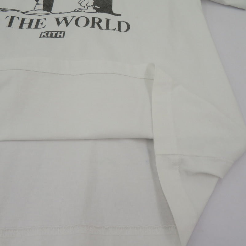 KITH | キース ×PEANUTS New York To The World 半袖Ｔシャツ ホワイト サイズ：L【瀬戸大橋店】