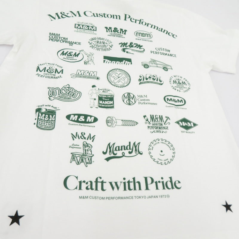 M&M CUSTOM PERFORMANCE | エムアンドエムカスタムパフォーマンス LOGO TEE 半袖Ｔシャツ 25MMT10 ホワイト サイズ：S【瀬戸大橋店】