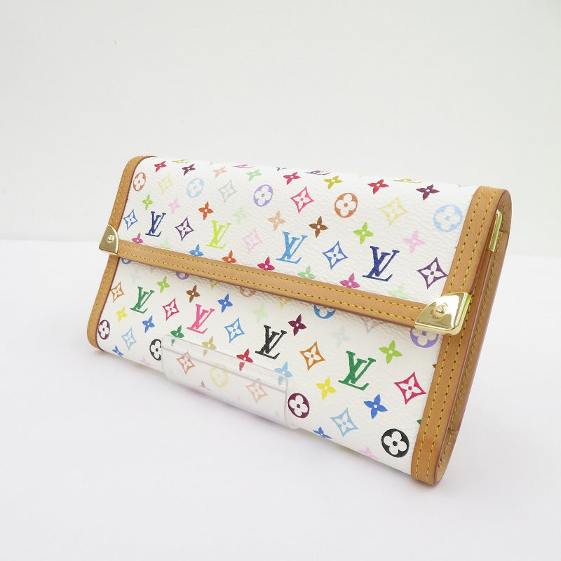LOUIS VUITTON | ルイ・ヴィトン モノグラム マルチカラー ポルトトレゾール・インターナショナル 長財布 M92659 ホワイト【瀬戸大橋店】
