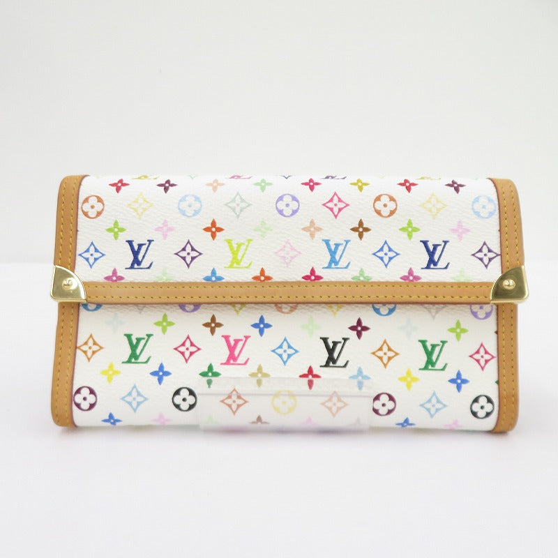 LOUIS VUITTON | ルイ・ヴィトン モノグラム マルチカラー ポルトトレゾール・インターナショナル 長財布 M92659 ホワイト【瀬戸大橋店】