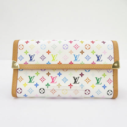 LOUIS VUITTON | ルイ・ヴィトン モノグラム マルチカラー ポルトトレゾール・インターナショナル 長財布 M92659 ホワイト【瀬戸大橋店】