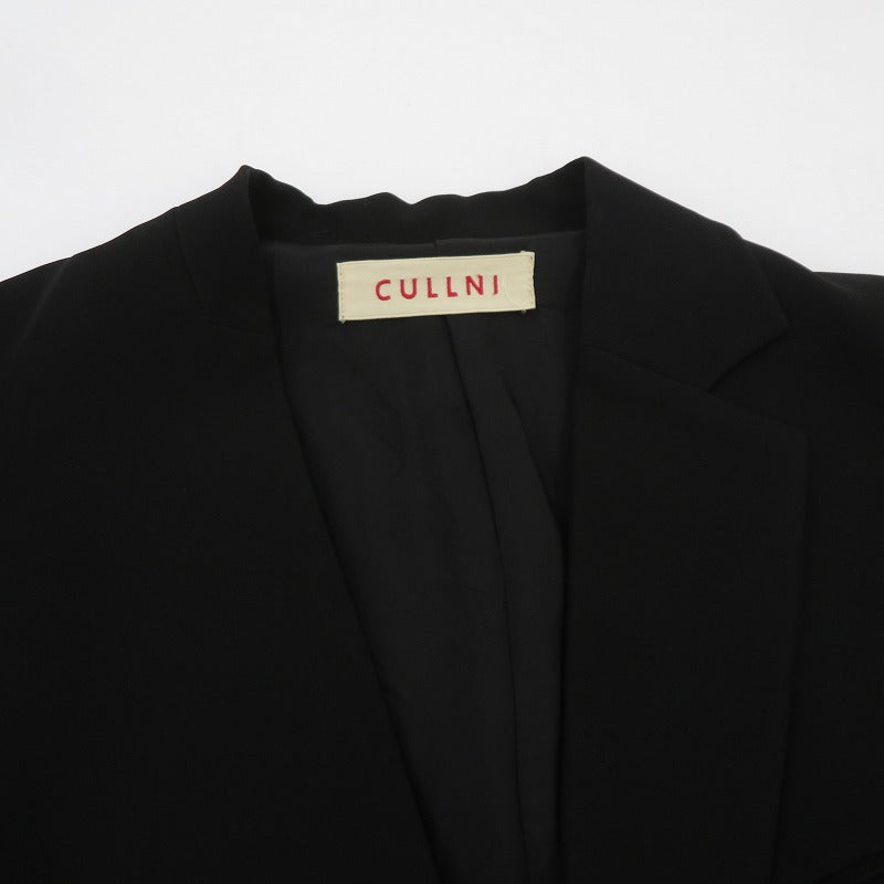 CULLNI | クルニ アシンメトリーラペルダブルジャケット テーラードジャケット 21-SS-001 ブラック サイズ：1【瀬戸大橋店】