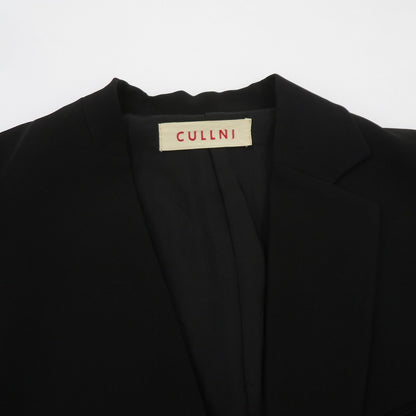 CULLNI | クルニ アシンメトリーラペルダブルジャケット テーラードジャケット 21-SS-001 ブラック サイズ：1【瀬戸大橋店】