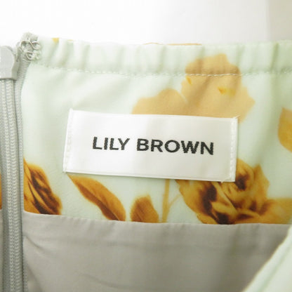 Lily Brown | リリーブラウン スクエアネックローズプリントワンピース ワンピース LWFO244064 ミント サイズ：1【瀬戸大橋店】