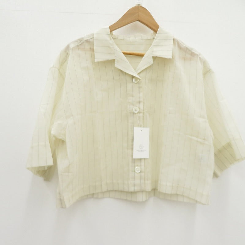 BEAUTY & YOUTH UNITED ARROWS | ビューティーアンドユースユナイテッドアローズ シアーストライプシャツ 半袖シャツ 1616-199-0451 ベージュ サイズ：FreeSize【瀬戸大橋店】
