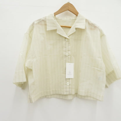 BEAUTY & YOUTH UNITED ARROWS | ビューティーアンドユースユナイテッドアローズ シアーストライプシャツ 半袖シャツ 1616-199-0451 ベージュ サイズ：FreeSize【瀬戸大橋店】