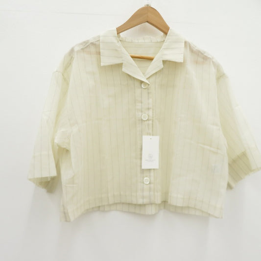 BEAUTY & YOUTH UNITED ARROWS | ビューティーアンドユースユナイテッドアローズ シアーストライプシャツ 半袖シャツ 1616-199-0451 ベージュ サイズ：FreeSize【瀬戸大橋店】