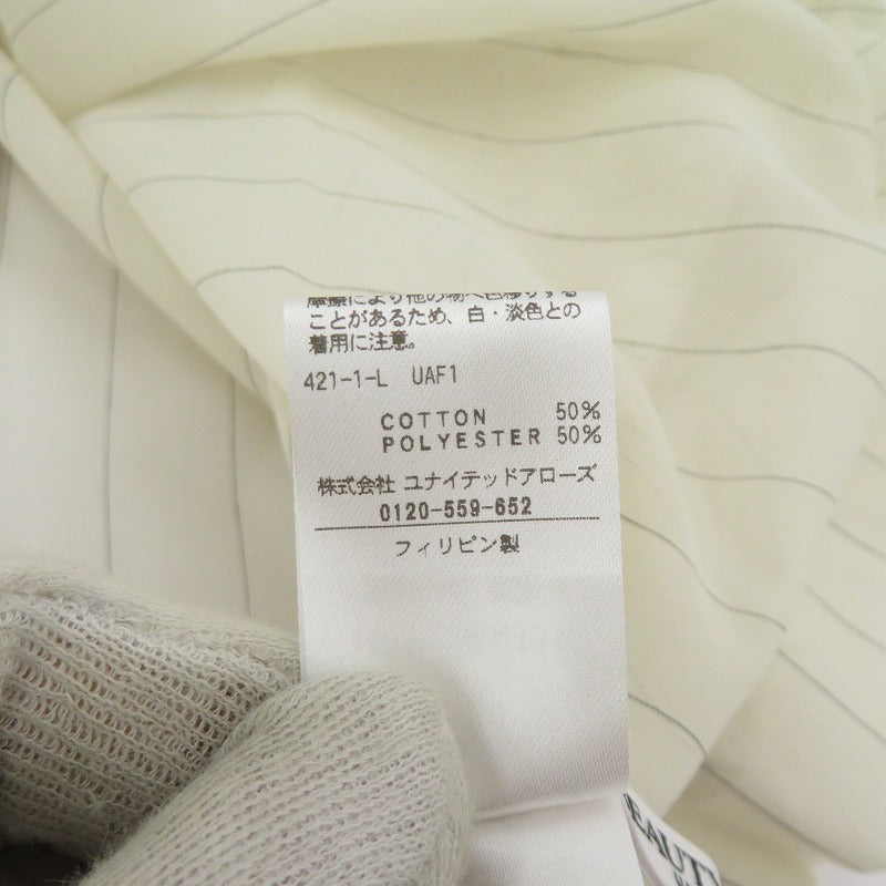 BEAUTY & YOUTH UNITED ARROWS | ビューティーアンドユースユナイテッドアローズ シアーストライプシャツ 半袖シャツ 1616-199-0451 ベージュ サイズ：FreeSize【瀬戸大橋店】