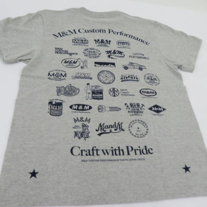 M&M CUSTOM PERFORMANCE | エムアンドエムカスタムパフォーマンス LOGO TEE 半袖Ｔシャツ 25MMT10 グレー サイズ：S【瀬戸大橋店】