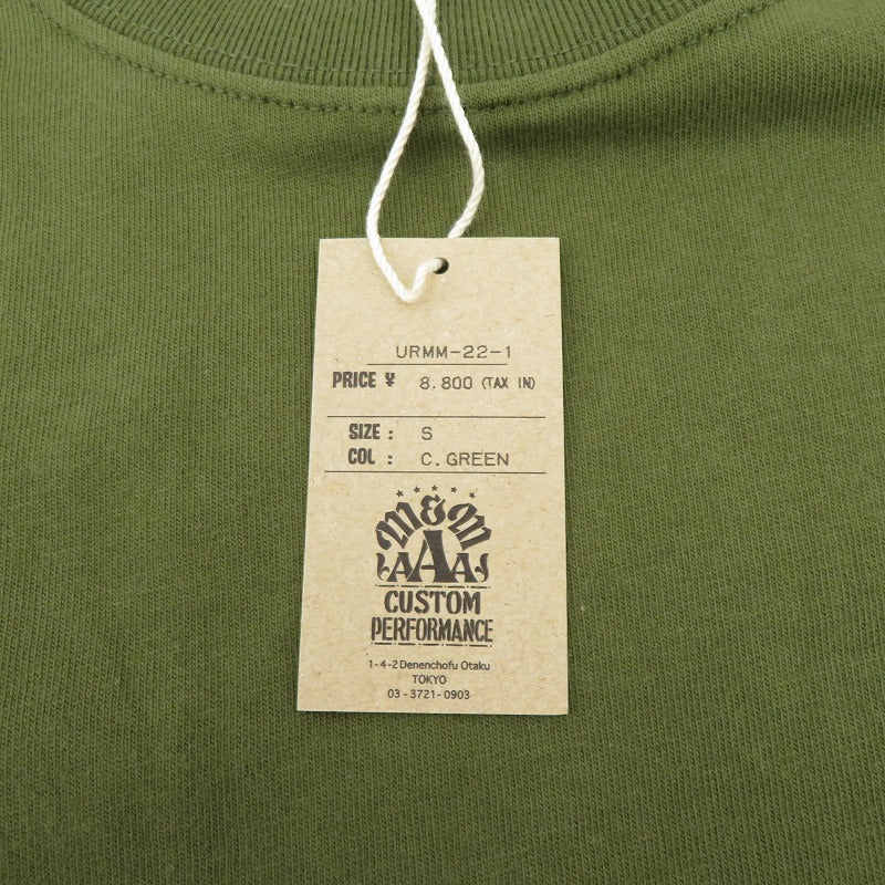 M&M CUSTOM PERFORMANCE | エムアンドエムカスタムパフォーマンス ×UNRIVALED PRINT S/S T-SHIRT 半袖Ｔシャツ URMM-22-1 カーキ サイズ：S【瀬戸大橋店】