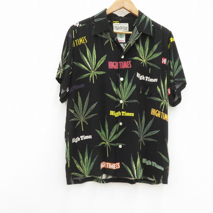 WACKOMARIA | ワコマリア HIGH TIMES HAWAIIAN SHIRT 18SS アロハシャツ 半袖シャツ ブラック サイズ：M【瀬戸大橋店】