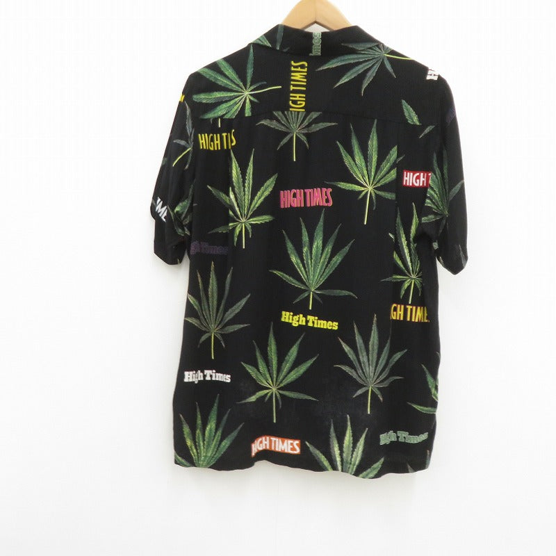 WACKOMARIA | ワコマリア HIGH TIMES HAWAIIAN SHIRT 18SS アロハシャツ 半袖シャツ ブラック サイズ：M【瀬戸大橋店】