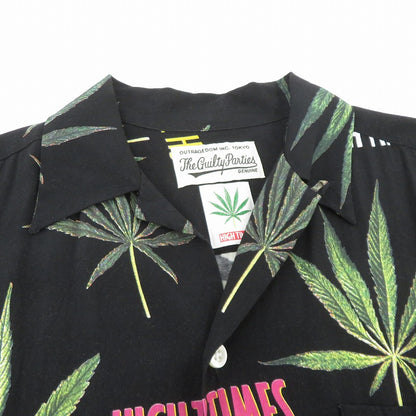 WACKOMARIA | ワコマリア HIGH TIMES HAWAIIAN SHIRT 18SS アロハシャツ 半袖シャツ ブラック サイズ：M【瀬戸大橋店】
