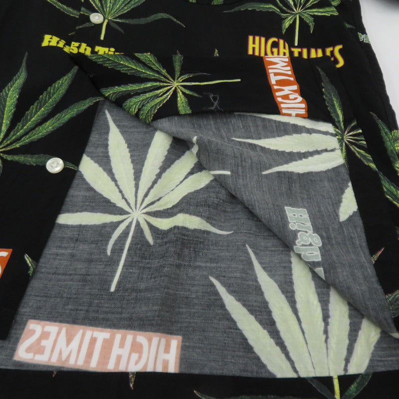 WACKOMARIA | ワコマリア HIGH TIMES HAWAIIAN SHIRT 18SS アロハシャツ 半袖シャツ ブラック サイズ：M【瀬戸大橋店】