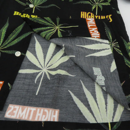 WACKOMARIA | ワコマリア HIGH TIMES HAWAIIAN SHIRT 18SS アロハシャツ 半袖シャツ ブラック サイズ：M【瀬戸大橋店】
