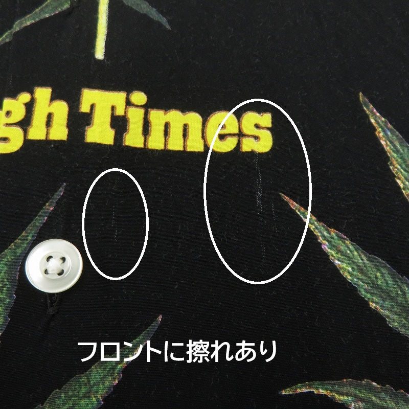 WACKOMARIA | ワコマリア HIGH TIMES HAWAIIAN SHIRT 18SS アロハシャツ 半袖シャツ ブラック サイズ：M【瀬戸大橋店】