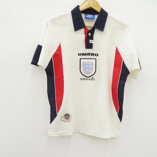 UMBRO | アンブロ フランスW杯 イングランド代表 ゲームシャツ 半袖シャツ サイズ:Y ホワイト【瀬戸大橋店】