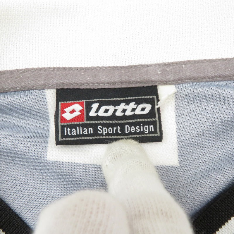 Lotto ユヴェントス 半袖シャツ ブラック × ホワイト サイズ：XL【瀬戸大橋店】