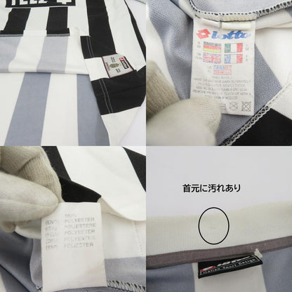 Lotto ユヴェントス 半袖シャツ ブラック × ホワイト サイズ：XL【瀬戸大橋店】