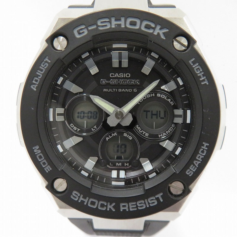 G-SHOCK | ジーショック G-STEEL/Mid Size Series アナデジ電波ソーラー 腕時計 GST-W300-1AJF ブラック【瀬戸大橋店】