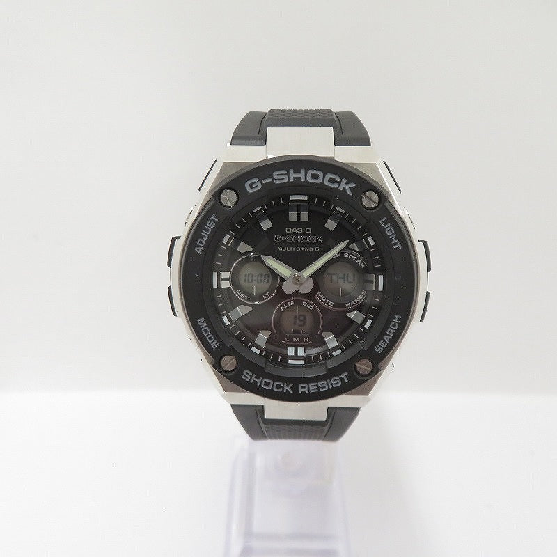 G-SHOCK | ジーショック G-STEEL/Mid Size Series アナデジ電波ソーラー 腕時計 GST-W300-1AJF ブラック【瀬戸大橋店】