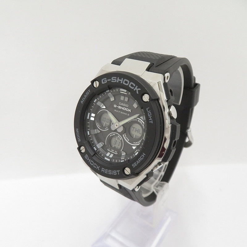 G-SHOCK | ジーショック G-STEEL/Mid Size Series アナデジ電波ソーラー 腕時計 GST-W300-1AJF ブラック【瀬戸大橋店】