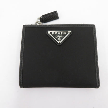 PRADA | プラダ Re-Nylon トライアングルロゴ 二つ折り財布 2ML049 2DMH ブラック【瀬戸大橋店】