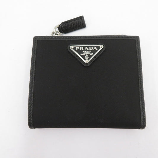 PRADA | プラダ Re-Nylon トライアングルロゴ 二つ折り財布 2ML049 2DMH ブラック【瀬戸大橋店】