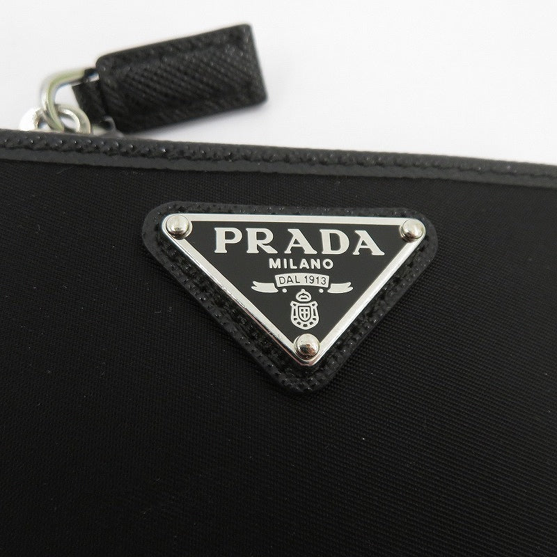 PRADA | プラダ Re-Nylon トライアングルロゴ 二つ折り財布 2ML049 2DMH ブラック【瀬戸大橋店】