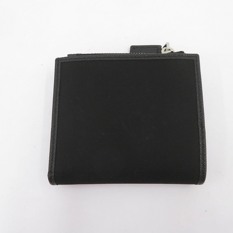 PRADA | プラダ Re-Nylon トライアングルロゴ 二つ折り財布 2ML049 2DMH ブラック【瀬戸大橋店】