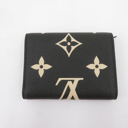 LOUIS VUITTON | ルイ・ヴィトン ポルトフォイユ・ヴィクトリーヌ バイカラー モノグラム アンプラント 三つ折り財布 M80968 ブラック【瀬戸大橋店】